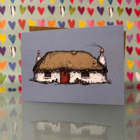 Blackhouse inside & out blank card - Made in Scotland Blackhouse inside & out blank card - Made in Scotland